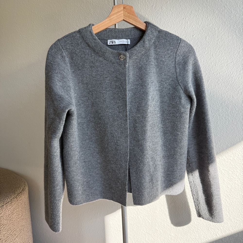 Zara Charcoal Knit Cardigan